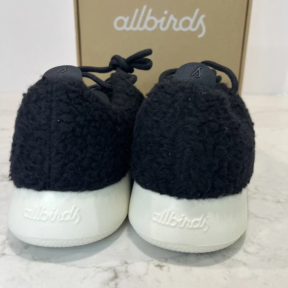 Allbirds NEW Mens 11 Wool Runner‎ Fluff Natural Black Sneakers Shoes Travel